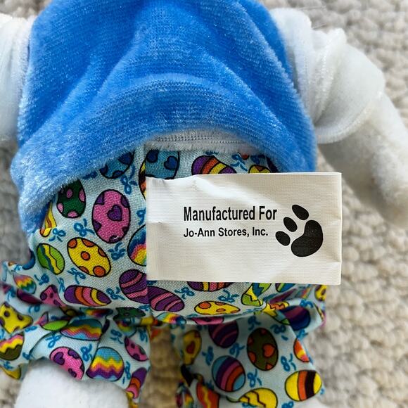 Jo-Ann Stores Easter Bunny Rabbits Plush Toy Shelf Sitters Boy/Girl 10" Set of 2 - Picture 5 of 10